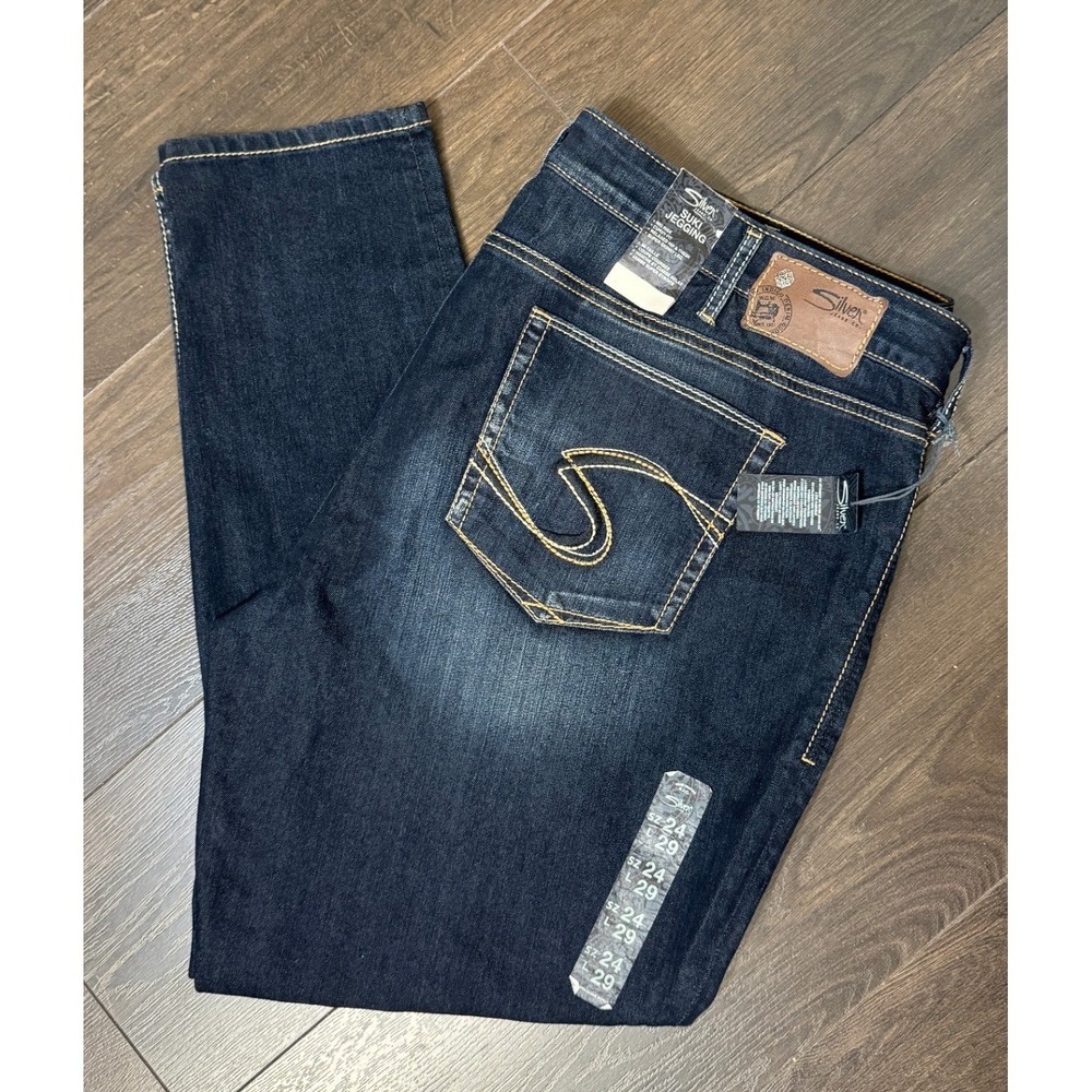 Silver Jeans Suki Jegging Womens Plus 24 Dark Curvy Mid Rise NWT Stretch Skinny